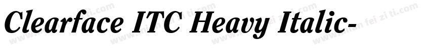 Clearface ITC Heavy Italic字体转换